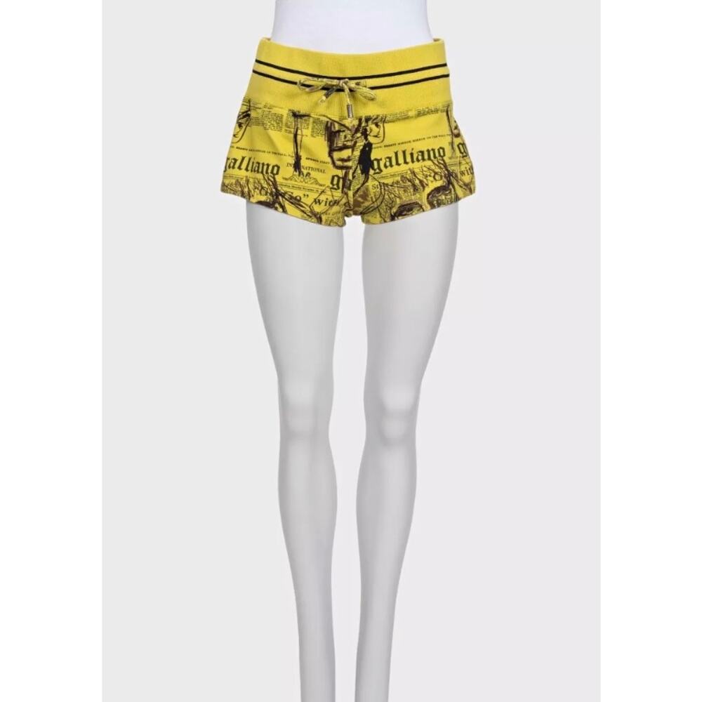 Galliano Vintage Yellow Printed Shorts Suit Set S - Picture 4 of 10